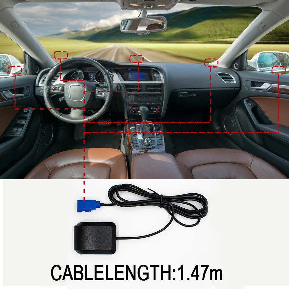 Universal GPS Empfänger mit Fakra C Blau – SwissGlanzGarage Ansicht 3