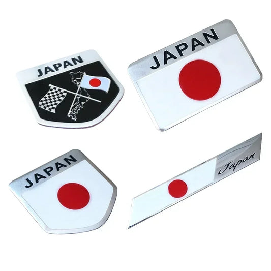 Japan Flaggen Emblem Metall-Abzeichen – SwissGlanzGarage Ansicht 2