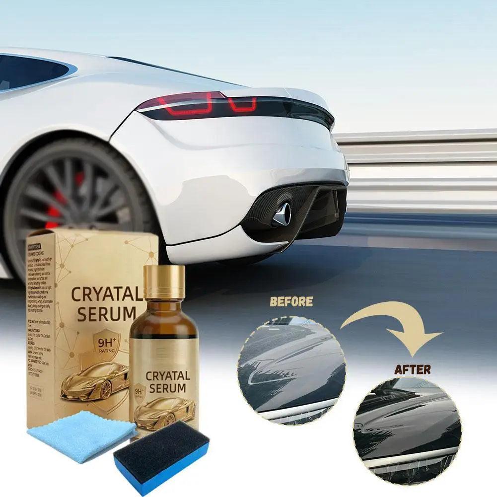 50ml 9H Keramikbeschichtungs-Set für Autos, mit Hydrophobem Schutz, Kratzfeste Autopolitur mit Applikator-Schwamm & Tuch