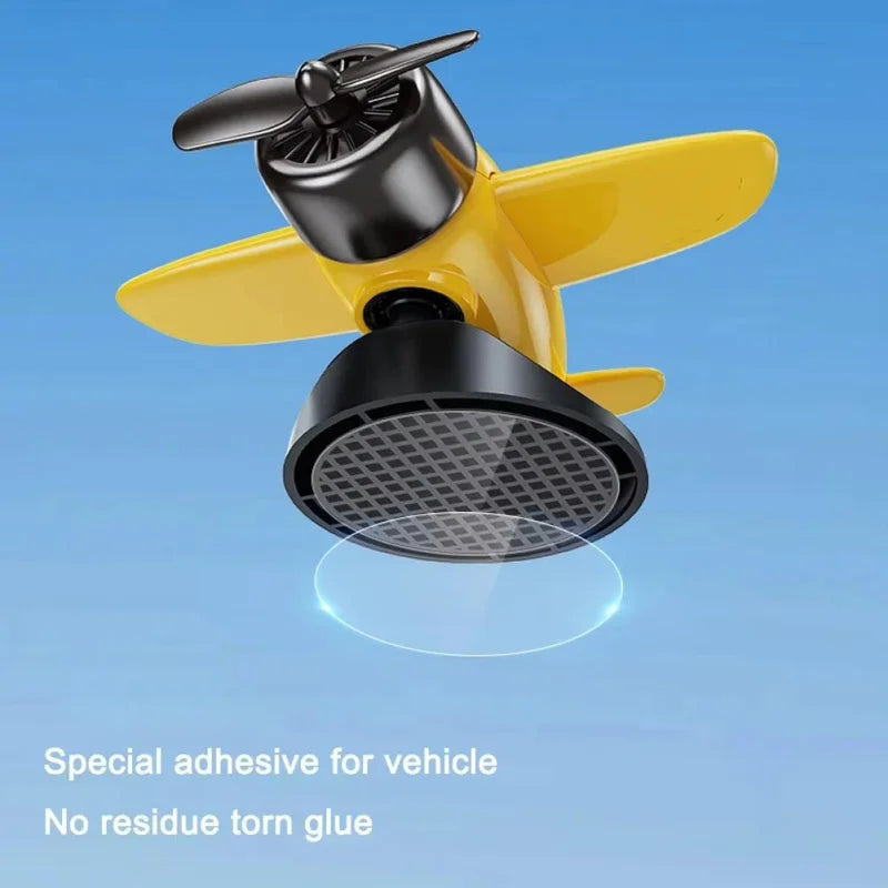 Solarbetriebene Drehende Flugzeug-Dekoration – SwissGlanzGarage Ansicht 4