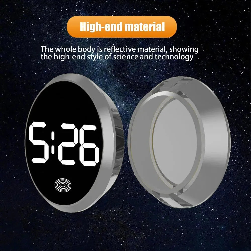 Touch-Control Auto LED Uhr – SwissGlanzGarage Ansicht 2