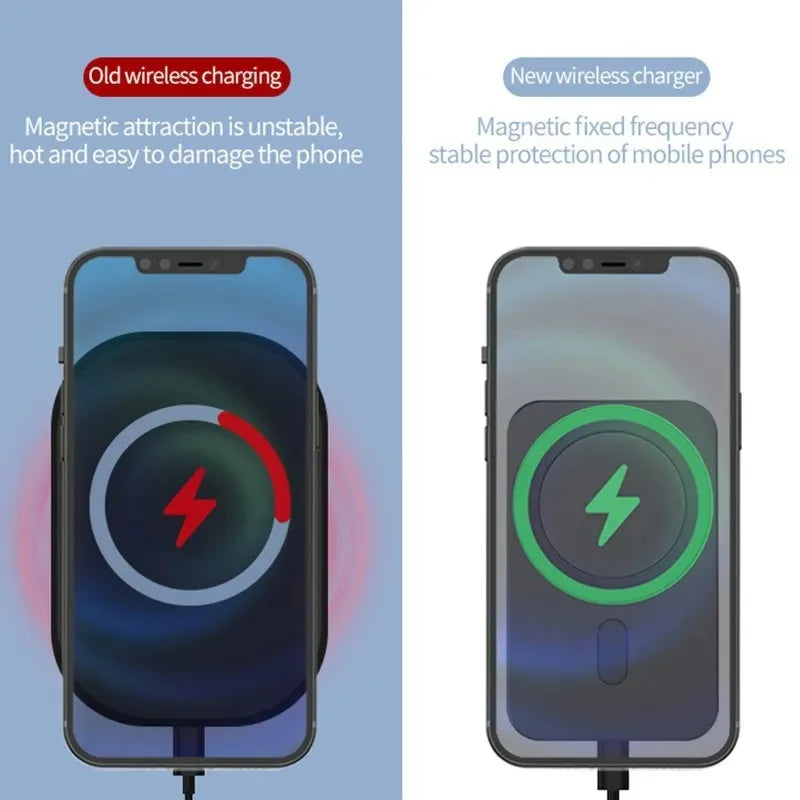 Magnetischer Autotelefonhalter, kabelloses Ladegerät, Lüftungsschlitzhalterung, schnelles Aufladen für iPhone 15 14 1...
