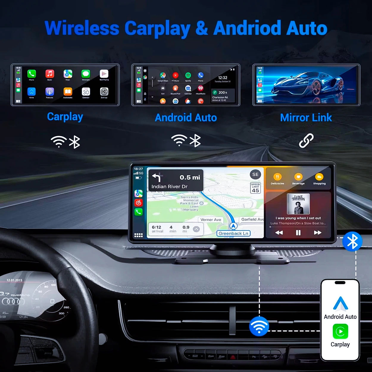Pionray Tragbares 7/10 Zoll CarPlay – SwissGlanzGarage Ansicht 2