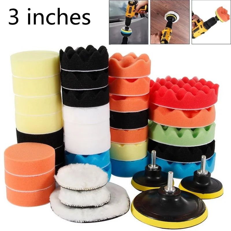 Auto Polieren Schwamm Pads Kit Schaum Pad Puffer Kit Polieren Maschine Wachs Pads für Auto Motorrad motor fahrzeug En...