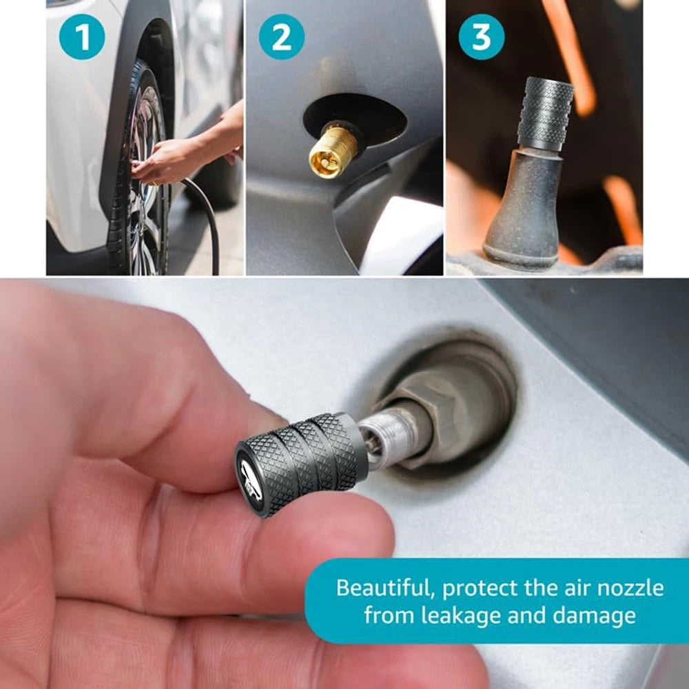Ventilkappen Set mit Totenkopf-Design – SwissGlanzGarage Ansicht 6
