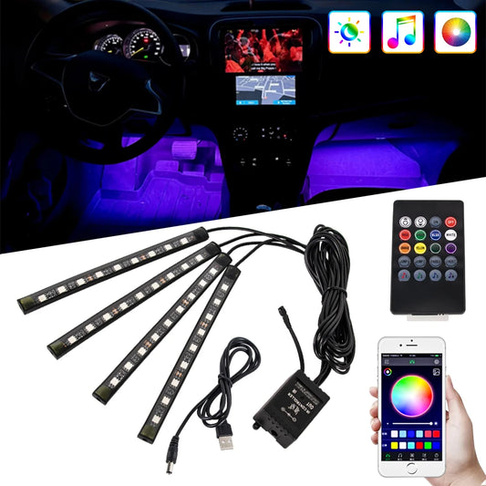 LED Ambientebeleuchtung Fussraum – SwissGlanzGarage Ansicht 2