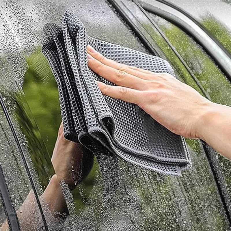 Mikrofaser-Handtuch mit Waffelbindung, super saugfähiges Auto-Trocknungstuch, Auto-Detaillierung, Glaspolitur, fussel...