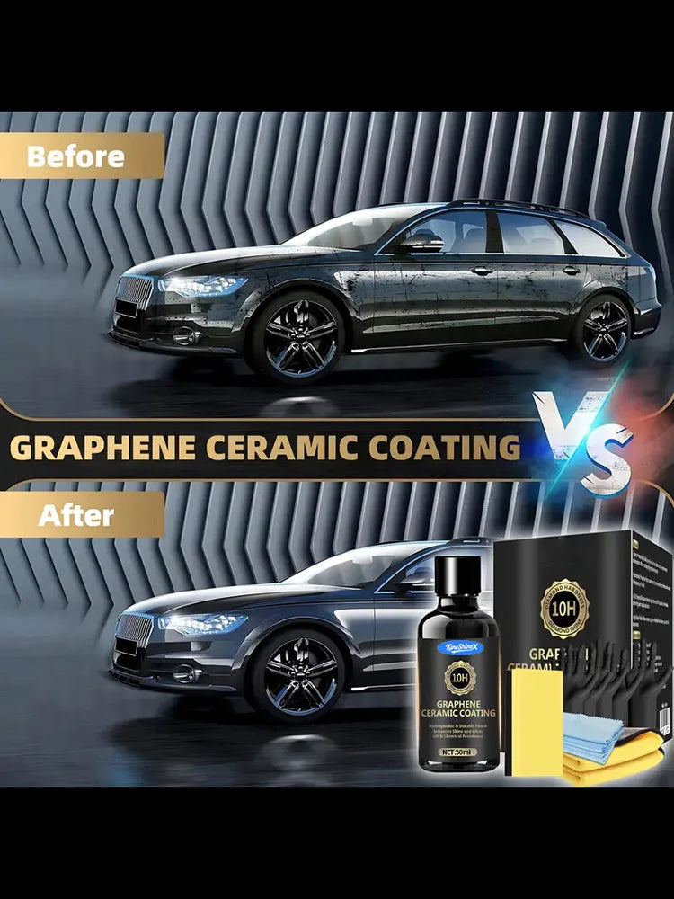 Graphen-Keramikbeschichtung 20H/12H mit Selbstheilung und UV-Tracking-Technologie für professionelle Autopflege, 10+ ...
