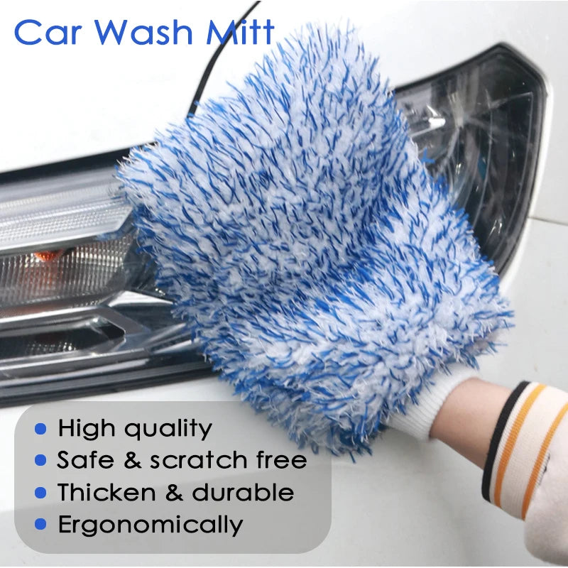 Plüsch Auto Waschen Mitt Mikrofaser Dicke Auto Reinigung Handschuhe Auto Waschen Zubehör Auto Reinigung Werkzeuge