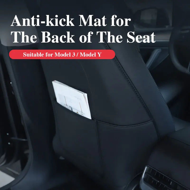 Anti-Kick Pad für Tesla Model Y Juniper Leder – SwissGlanzGarage Ansicht 3