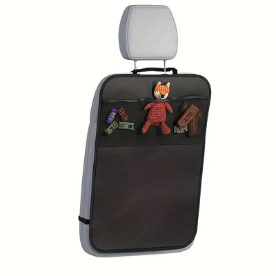 Schwarze Sitzabdeckung für Kinder mit 3 Taschen – SwissGlanzGarage Autopflege Schweiz
