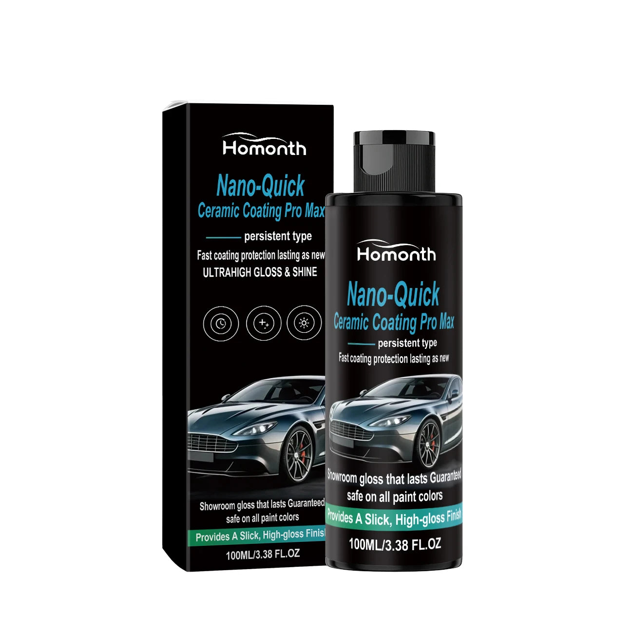 Auto Nano-Lackschutzspray Schnelltrocknend Wasserdicht Anti-UV Hochglanz Fahrzeugoberflächen-Poliermittel Auto-Kerami...