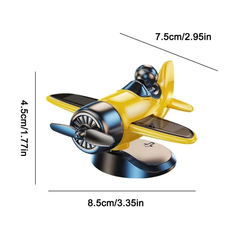 Solarbetriebene Drehende Flugzeug-Dekoration – SwissGlanzGarage Ansicht 6