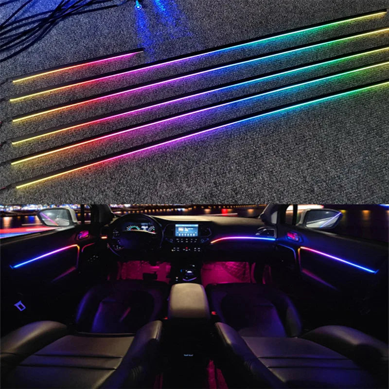 Universal RGB LED Ambientebeleuchtung für Innenraum – SwissGlanzGarage Ansicht 2