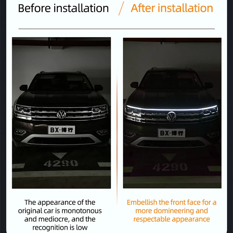 LED Tagfahrlicht Scan Start Motorhaube – SwissGlanzGarage Ansicht 2