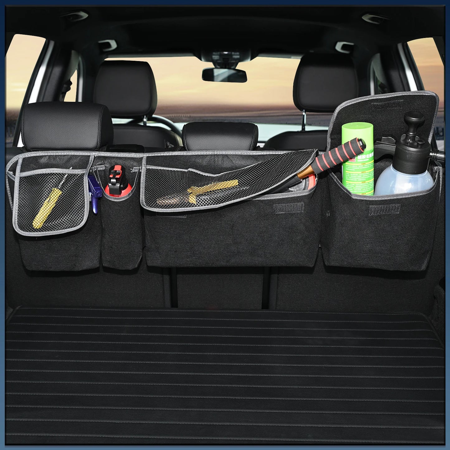 Auto Trunk Organizer Filz Boot Organizer Lagerung Tasche Box Tragbare Handtasche Fracht Werkzeug Halter Mesh Net Tasc...