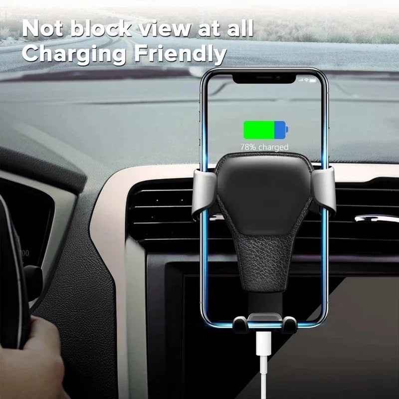 Schwerkraft-Autotelefonhalter, Lüftungsschlitz, Clip-Halterung, mobiler Handy-Ständer, Smartphone, GPS-Unterstützung ...