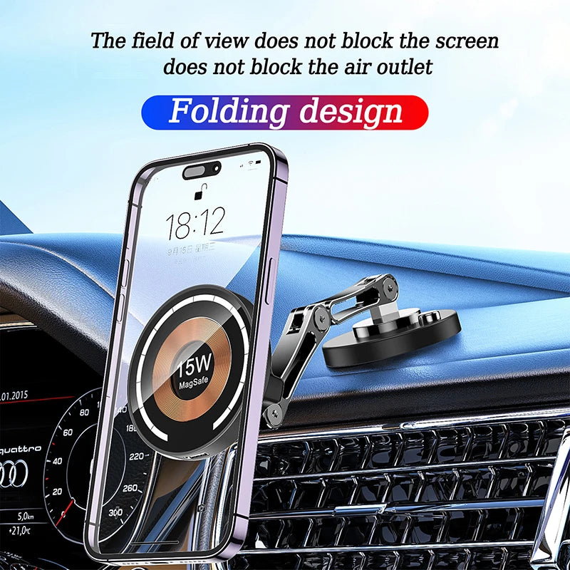 Universal Auto Magnetische Telefon Halter Auto Mobile Unterstützung Drahtlose Ladegerät 15W Magsafe Auto Halter für I...