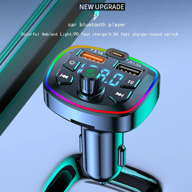 Bluetooth 5.0 FM-Transmitter USB-C Ladegeraet – SwissGlanzGarage Ansicht 3