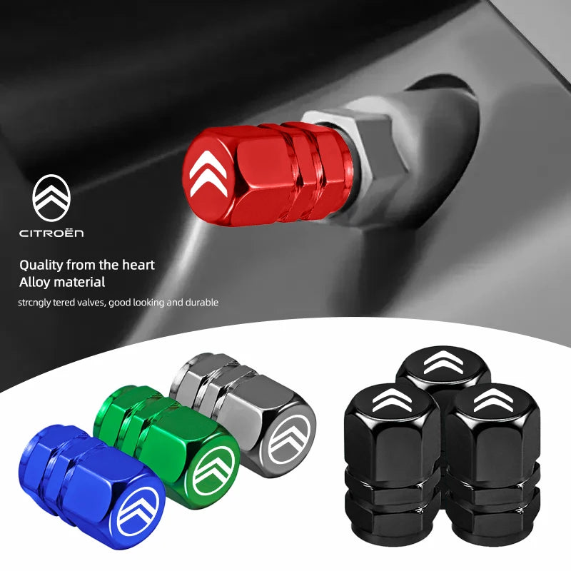 Ventilkappen Set für Citroen Celysee C4 C3 C – SwissGlanzGarage Ansicht 2