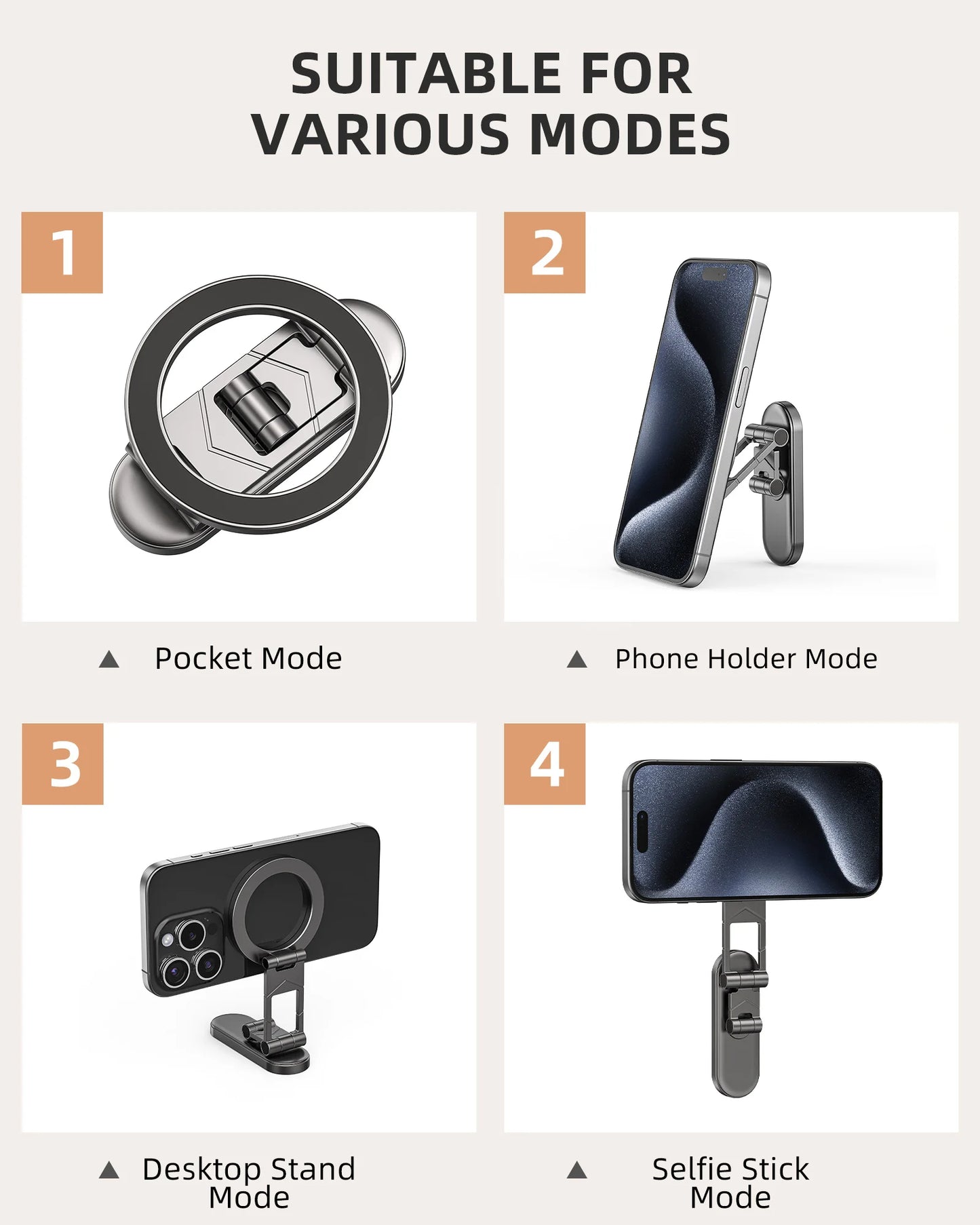 Doppelseitiger magnetischer Autotelefonhalter für Magsafe Auto-Armaturenbretthalterung 360° ° Rotationshandyhalterung...