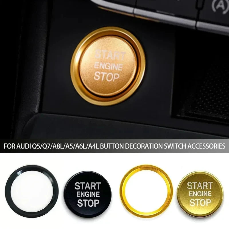 Start-Stopp-Knopf Aufkleber für Audi A4 A6 A5 Q5 Q7 – SwissGlanzGarage Ansicht 3