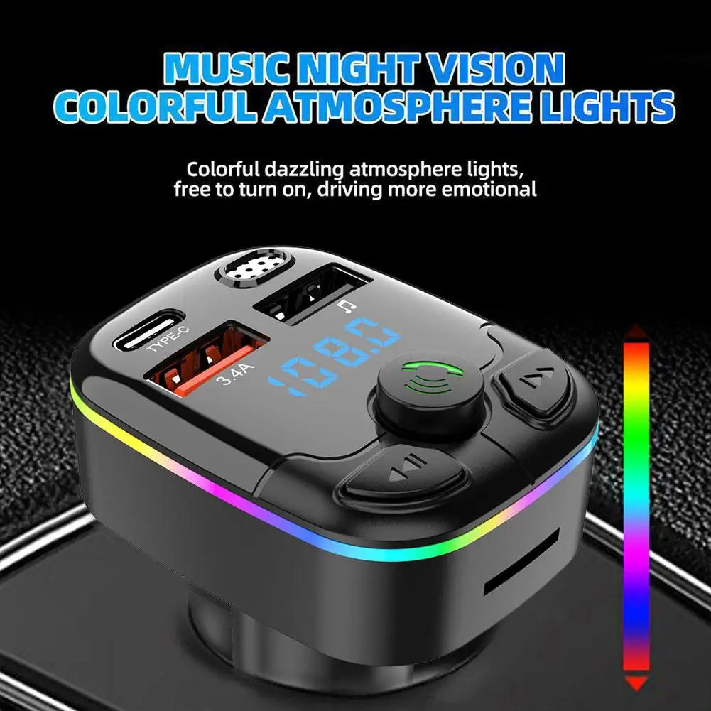 FM-Transmitter Bluetooth 5.0 Dual USB PD Typ-C – SwissGlanzGarage Ansicht 5