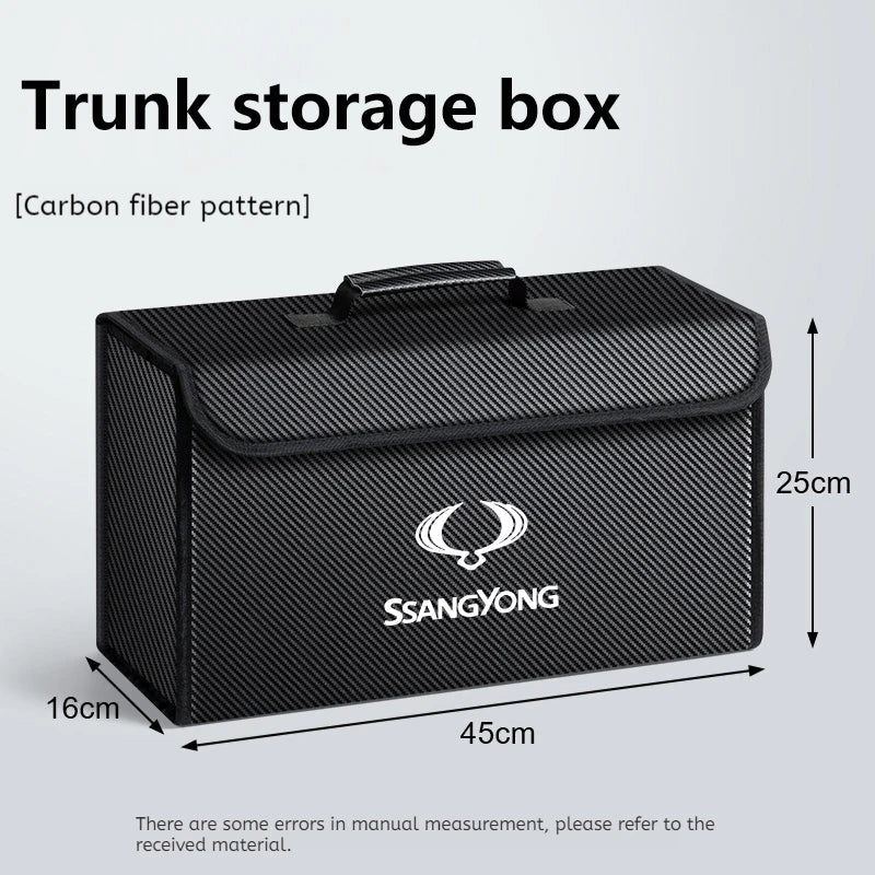 Auto Trunk Organizer Box Faltbare Lagerung Aufräumen Tasche Auto Zubehör Für Ssangyong Rexton Tivoli Musso Kyron Kora...