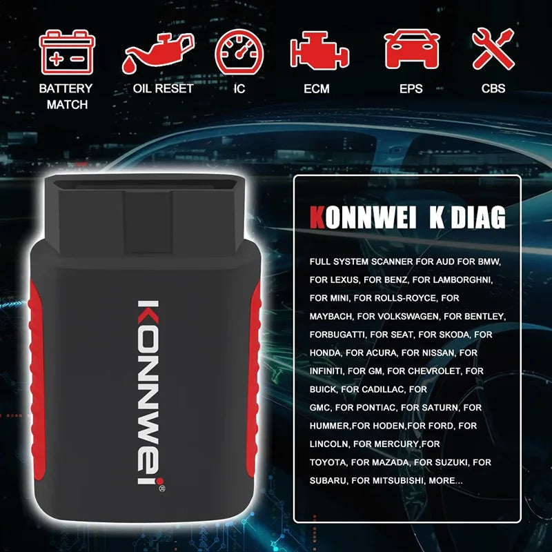 KONNWEI KDIAG OBD2 Auto-Diagnosegerät – SwissGlanzGarage Ansicht 2