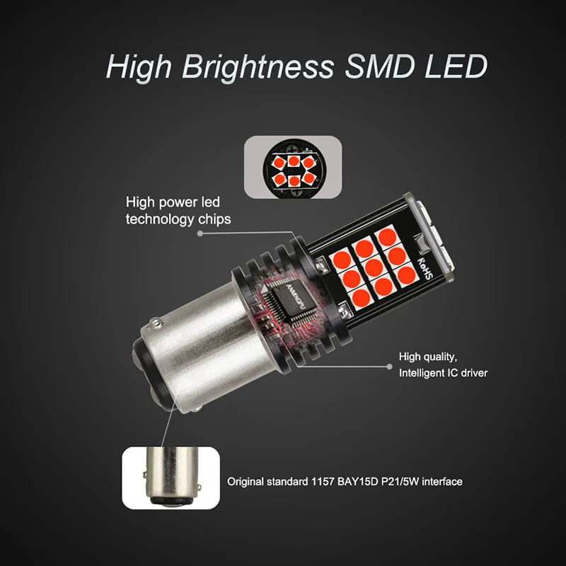 1156/1157 LED Birne P21w Bau15s 2er Set – SwissGlanzGarage Ansicht 3
