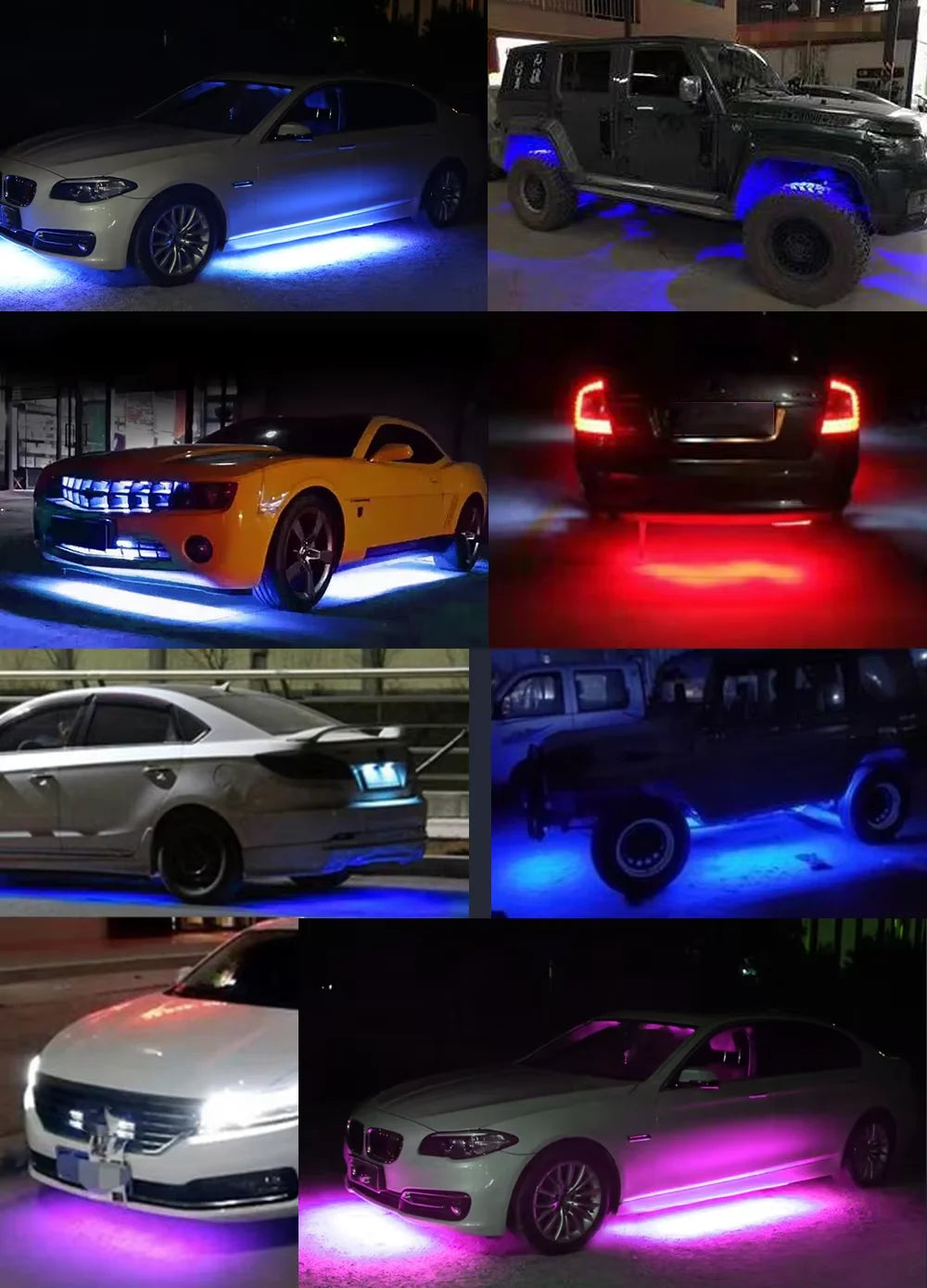 RGB Auto Underglow Licht Flexible Streifen LED Unterboden Lichter