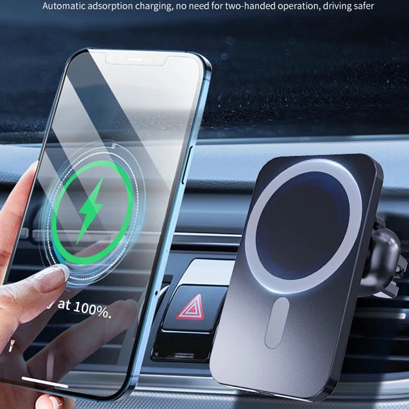 Magnetisches kabelloses Ladegerät, Autohalterung, Telefon-Entlüftungshalterung, schnelles Aufladen, adsorbierbare Mag...