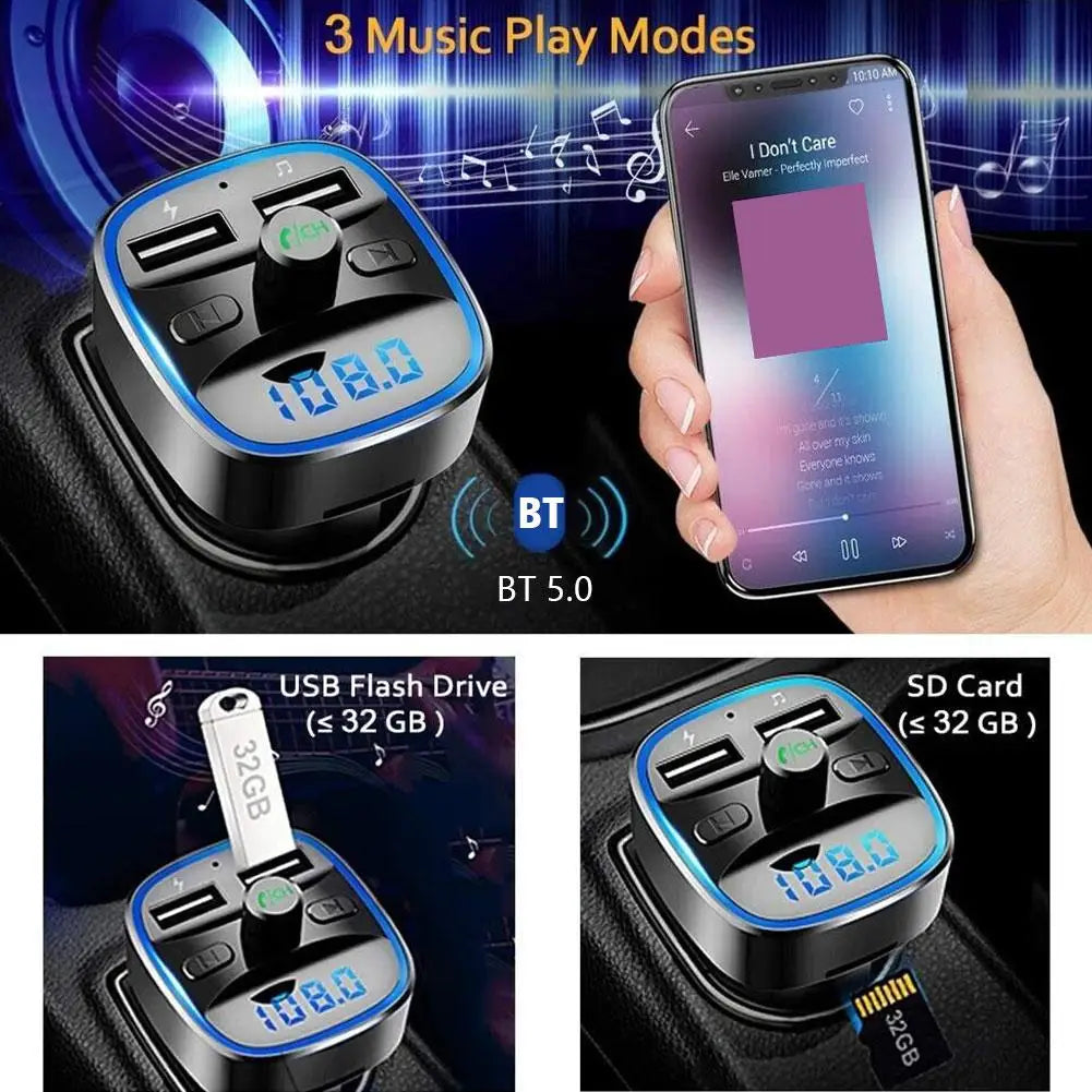 Bluetooth 5.0 Auto-Adapter mit Dual USB-Ladeanschluss – SwissGlanzGarage Ansicht 5