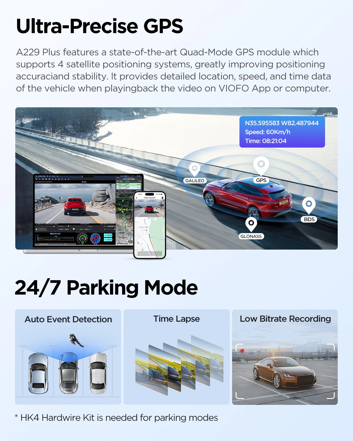 VIOFO A229 Plus Dashcam 2K HDR mit GPS – SwissGlanzGarage Ansicht 6