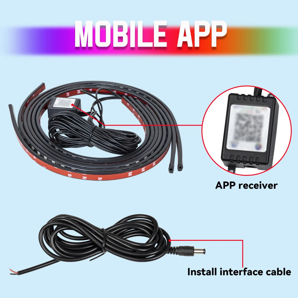 Auto Unterboden Licht Dekorative Lampe Neon LED RGB Auto Underglow