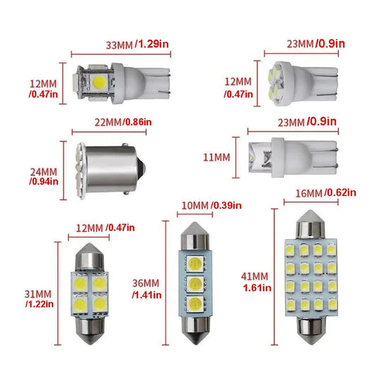 Auto-Innenraum LED Licht Set 24 Stück – SwissGlanzGarage Ansicht 2