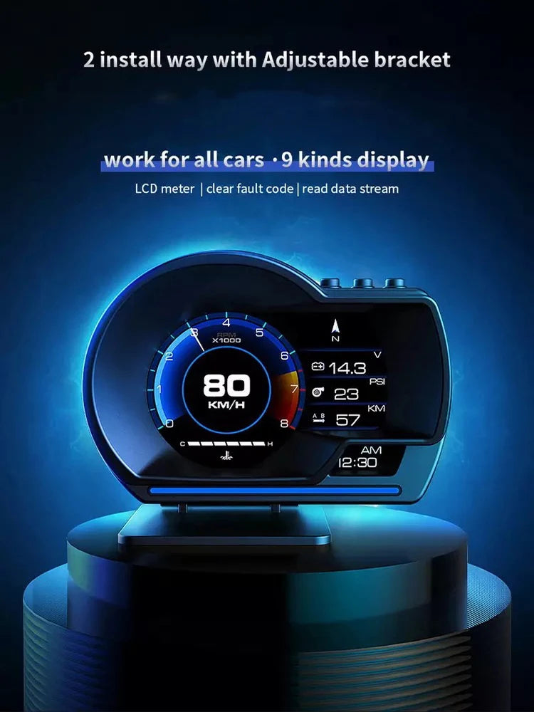 A501 OBD2 Smart Auto HUD Turbo Gauge – SwissGlanzGarage Ansicht 4