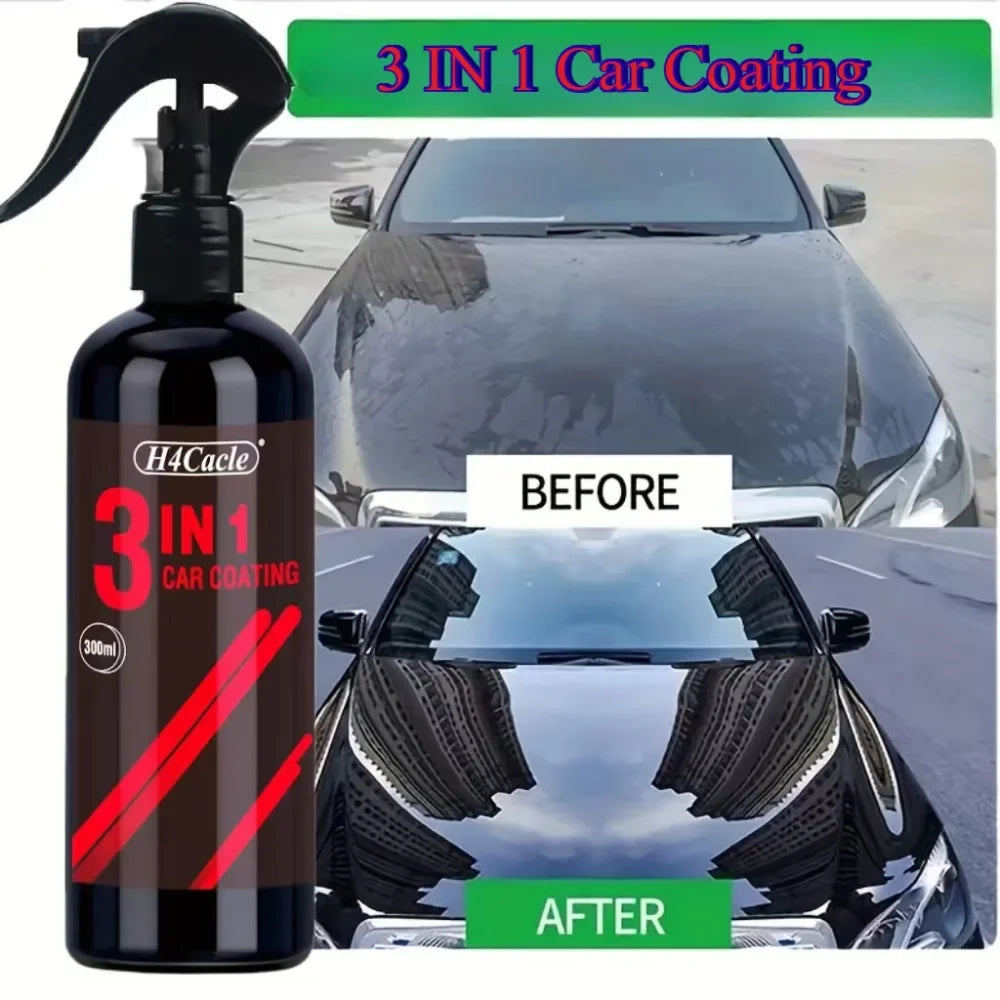 3 in 1 Car Ceramic Liquid Coating Spray Nano Crystal Hydrophobic Layer Polishing Agent High Gloss Paint Protection Wa...