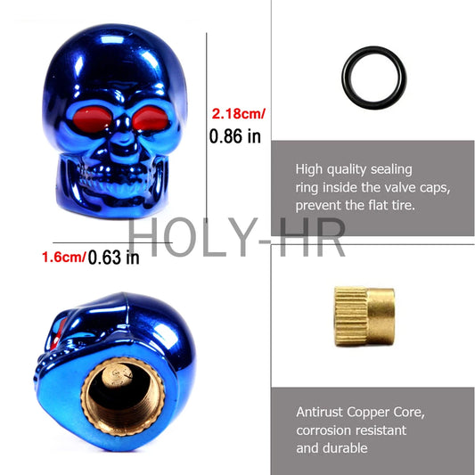 Universal Ventilkappen Skull-Set – SwissGlanzGarage Ansicht 2