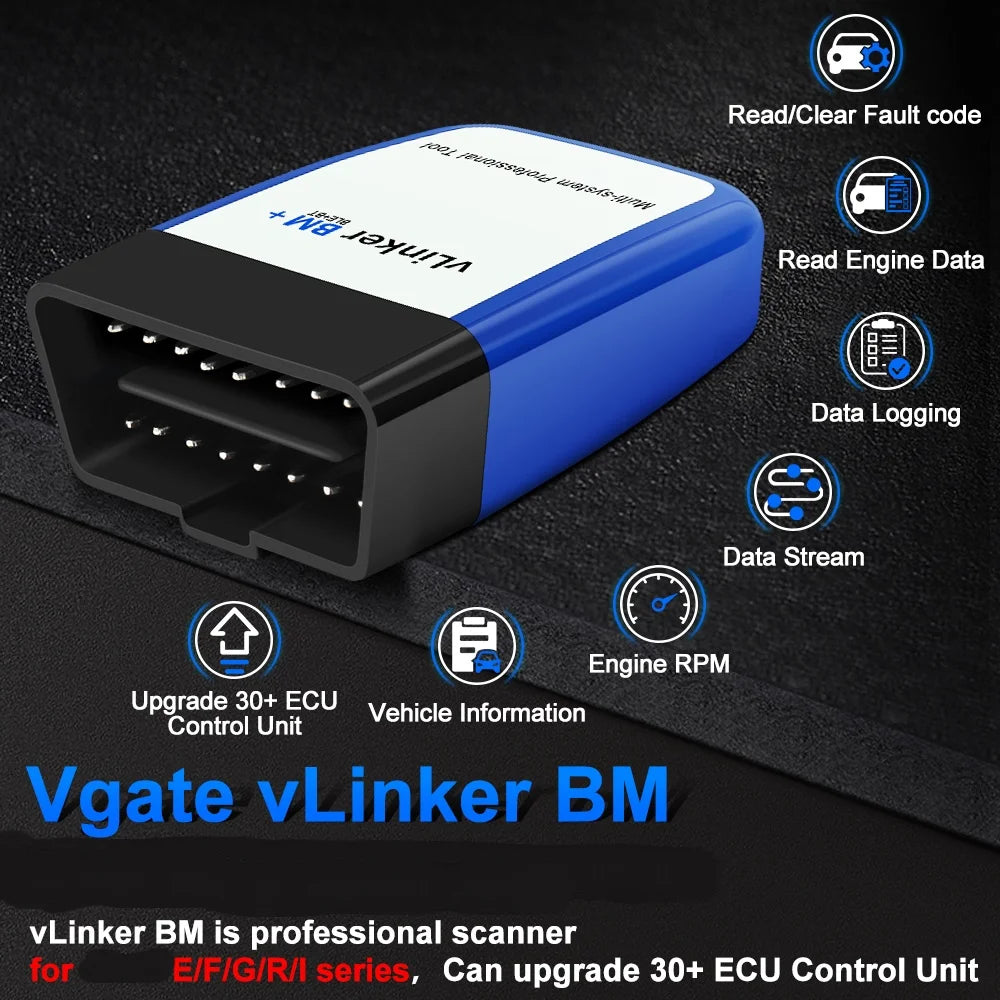 Vgate vLinker BM+ OBD2-Diagnosegerät – SwissGlanzGarage Ansicht 6