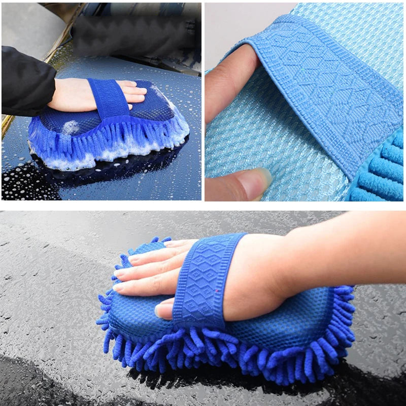 Mikrofaser-Waschschwamm Chenille Auto Wash Gloves – SwissGlanzGarage Ansicht 3