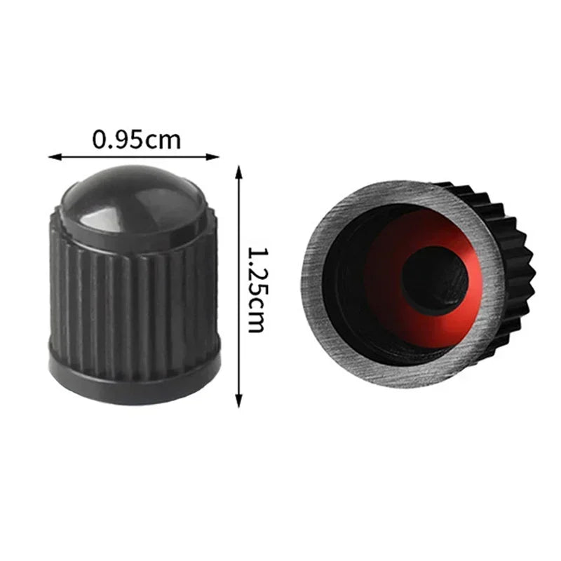 Ventilkappen Set Kunststoff Schwarz Rot Blau – SwissGlanzGarage Ansicht 5
