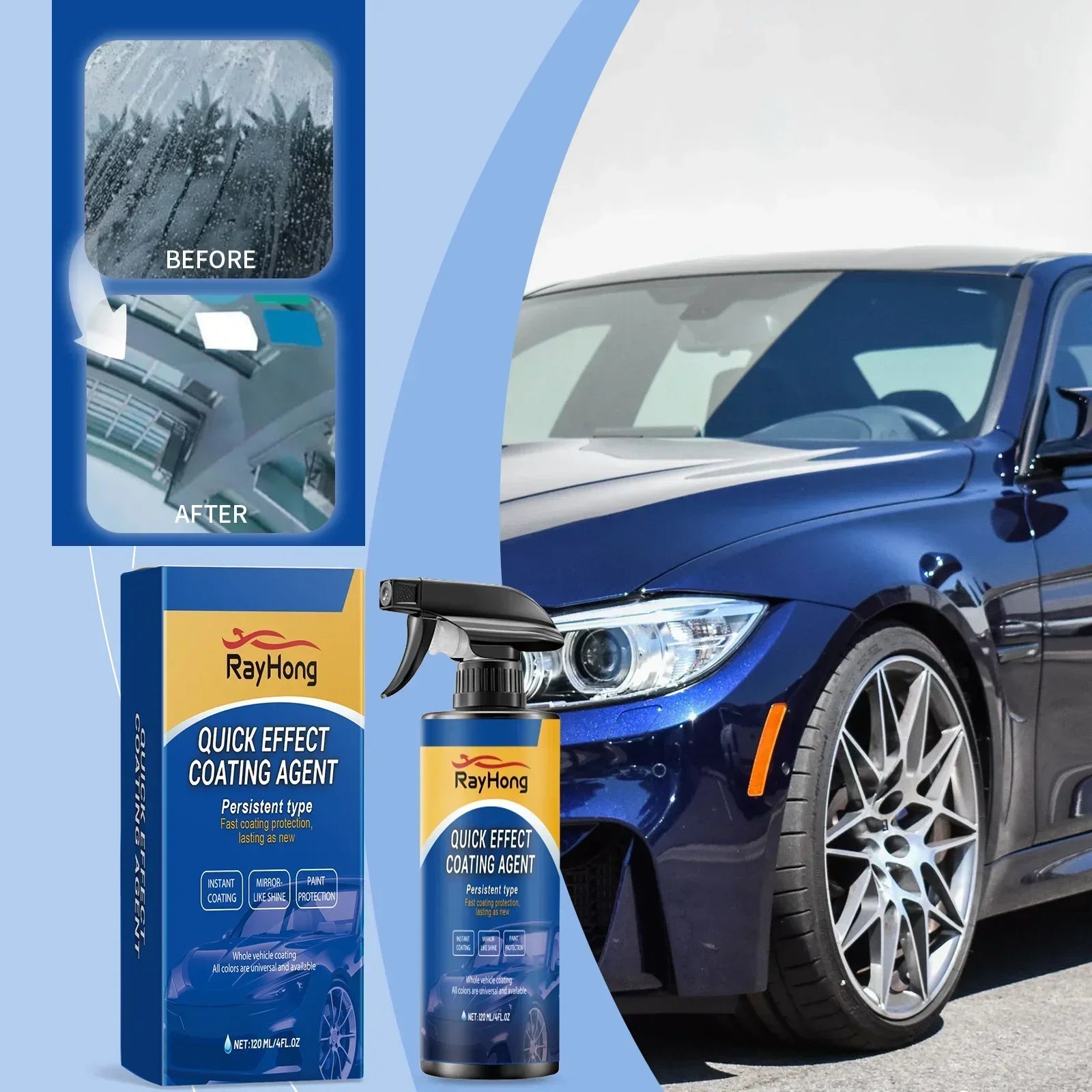 Keramikbeschichtungsspray für Fahrzeuge, Kratzerentferner für Autos, hoher Schut