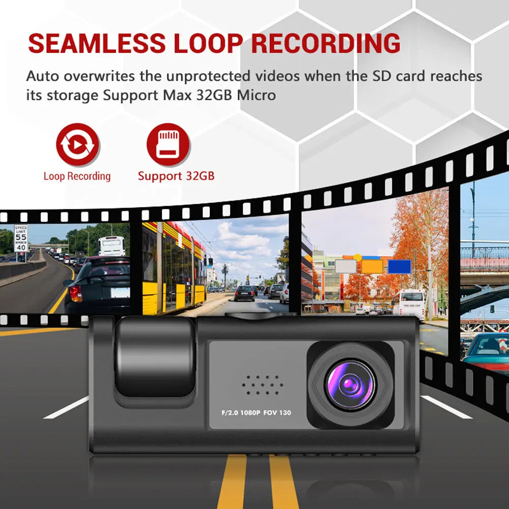 Dashcam 1080P mit IR Nachtsicht und Loop-Aufnahme – SwissGlanzGarage Ansicht 3
