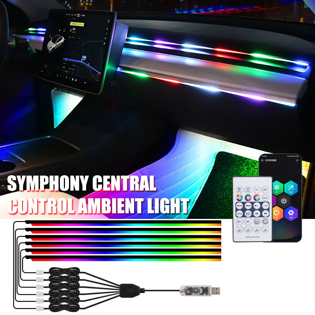 10-in-1 RGB Fussraumbeleuchtung – SwissGlanzGarage Ansicht 3