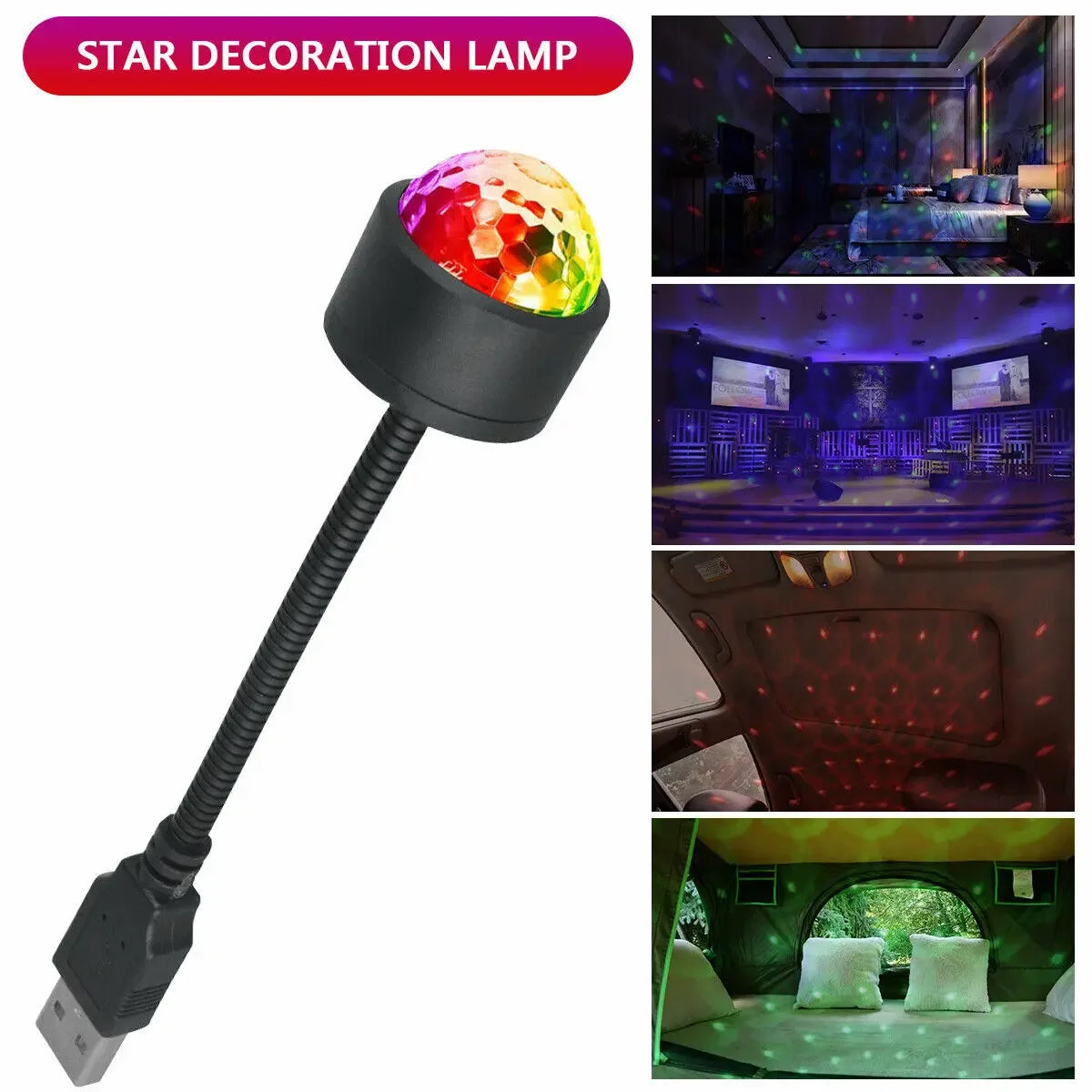 1 Stück Auto-Innenbeleuchtung Dach-Sternenlicht USB LED