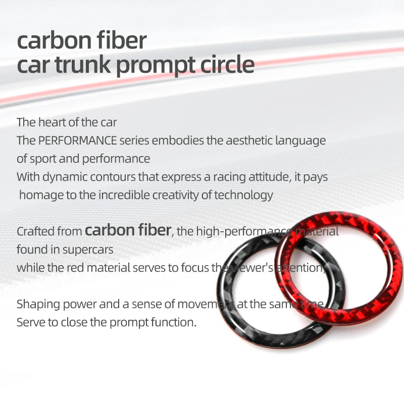 Carbon-Faser Kofferraum-Schalter-Ring für Tesla – SwissGlanzGarage Ansicht 3