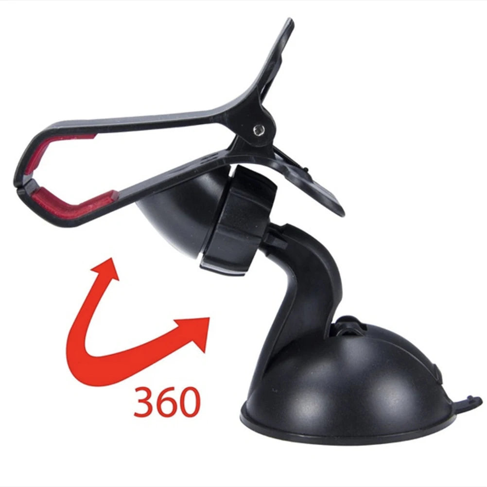 360-Grad-Drehung Auto-Handyhalterung Universell Verstellbarer Clip-Halter für Windschutzscheibe mit Starkem Saugnapf ...