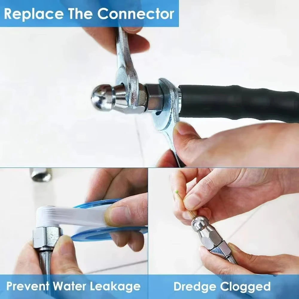 Sewer Drain Water Cleaning Hose Pipe Cleaner for Karcher K -K7 High Pressure Washer Rotating Sewer Jetting Nozzle