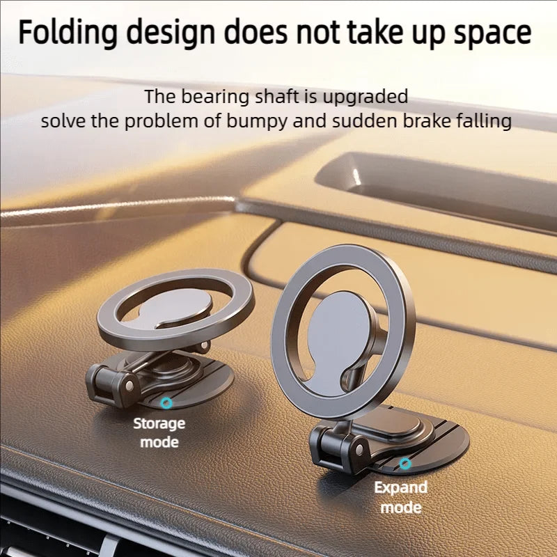 1040 ° Rotation Magnetischer Autotelefonhalter Ganzmetall-Magnet-Handyständer Armaturenbretthalterung für Magsafe iPh...